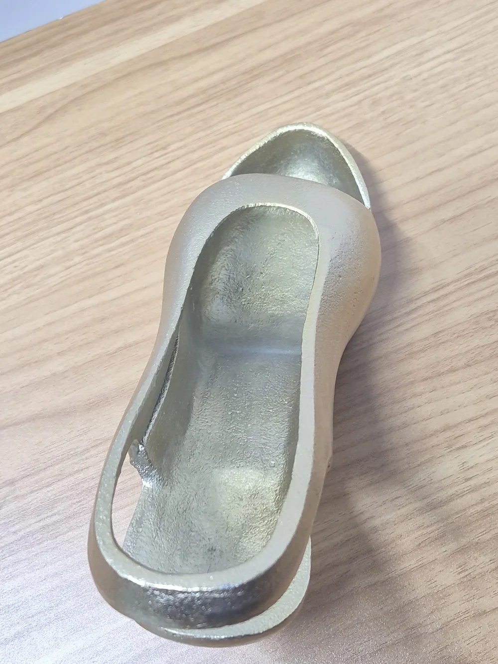 Gold Tone Cast Metal High Heel Paper Weight Decor